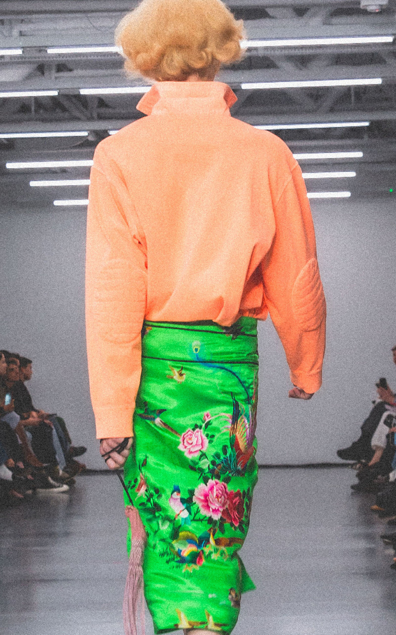 Tapestry Patterned Silk Midi Skirt green 4