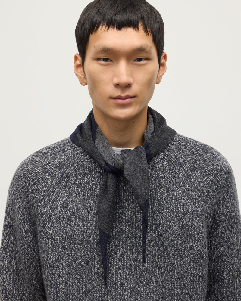Clan Dark Navy Argyle Cashmere Bandana 7