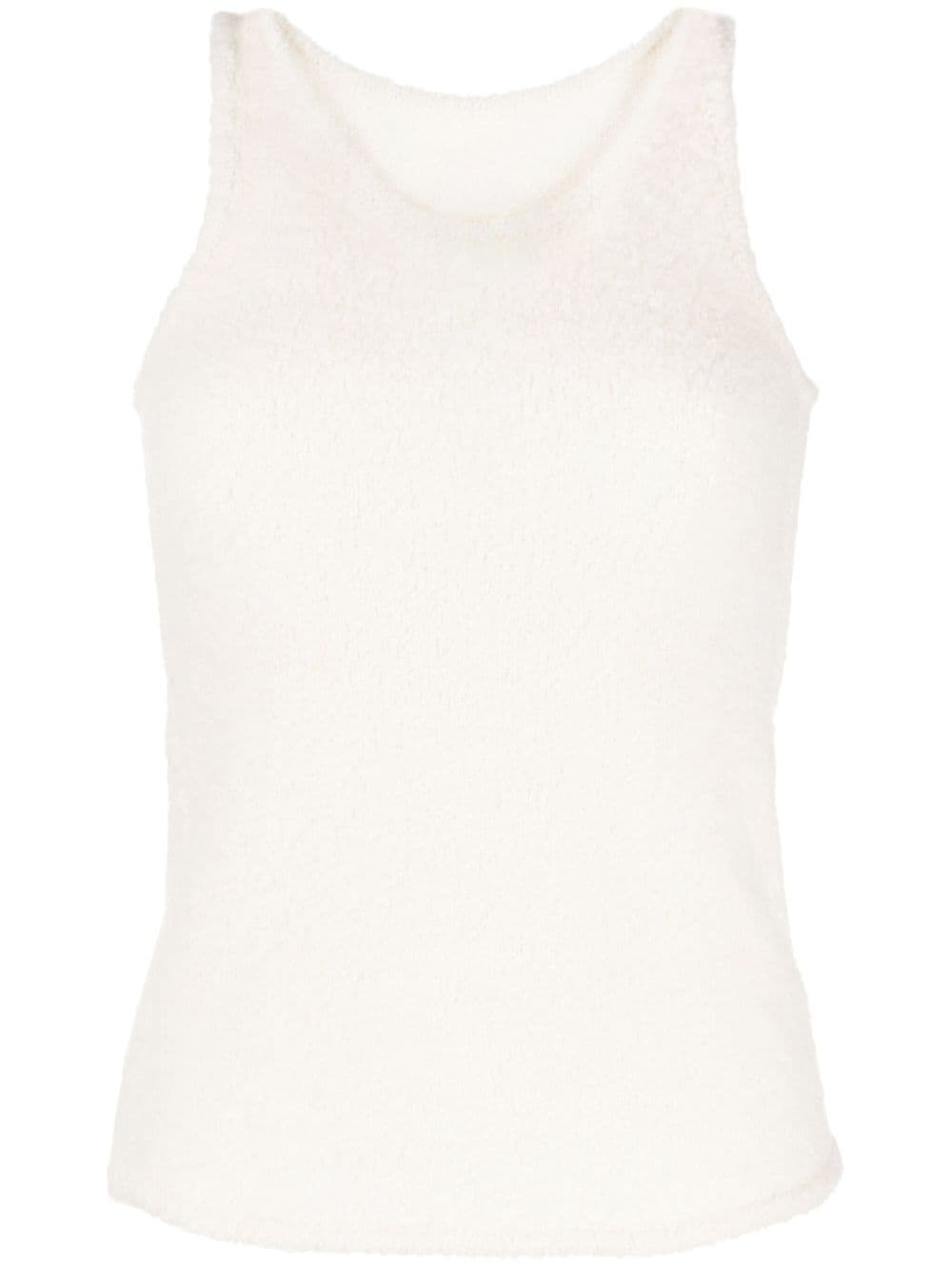 sleeveless fleece knitted top - 1