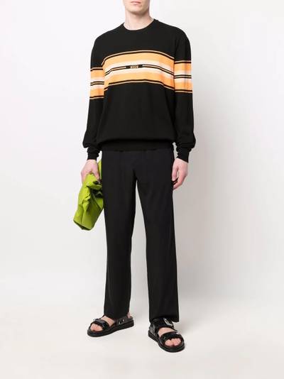 MSGM elasticated-waist straight trousers outlook