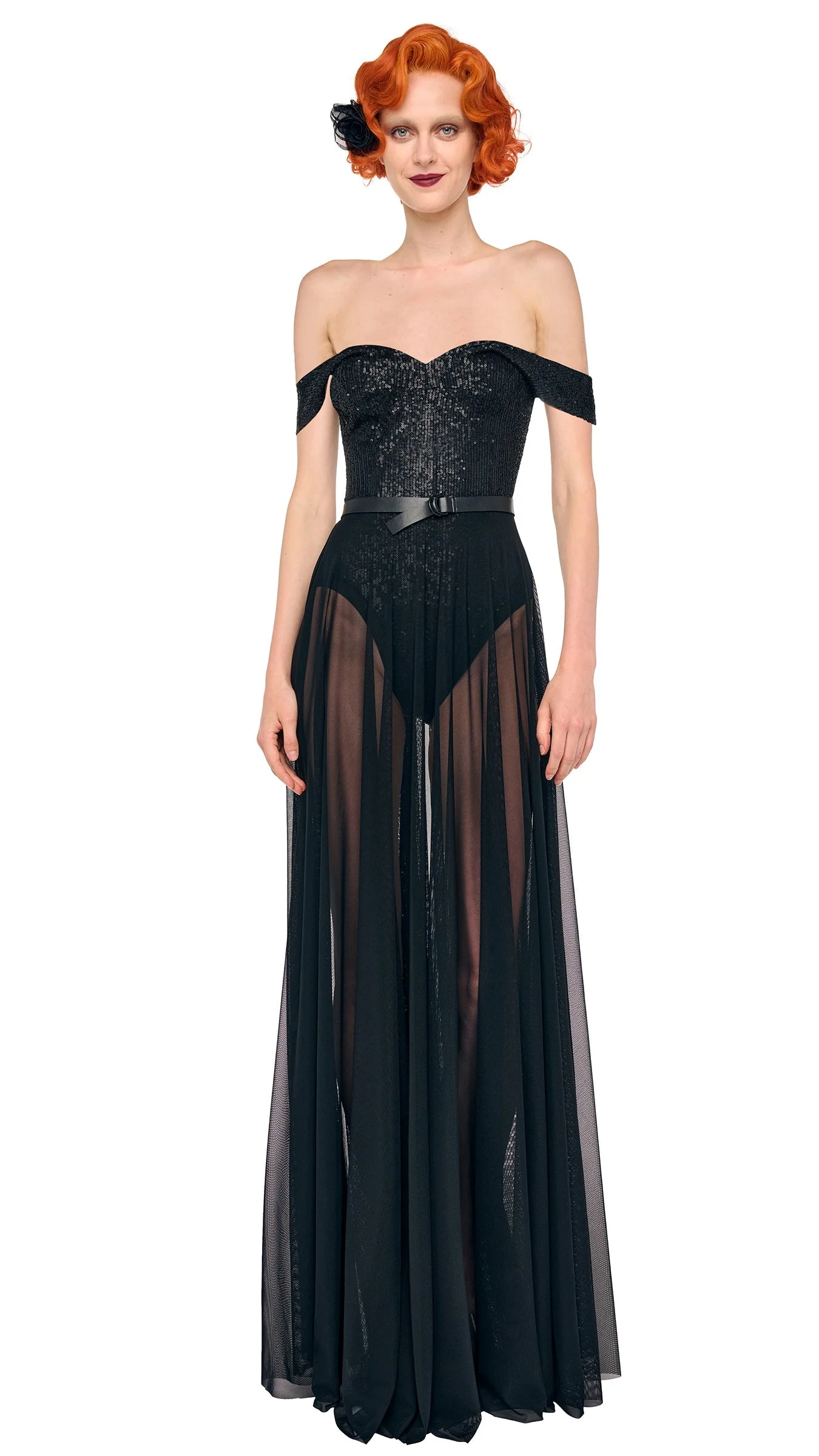 DOUBLE DROP SHOULDER GOWN - 1