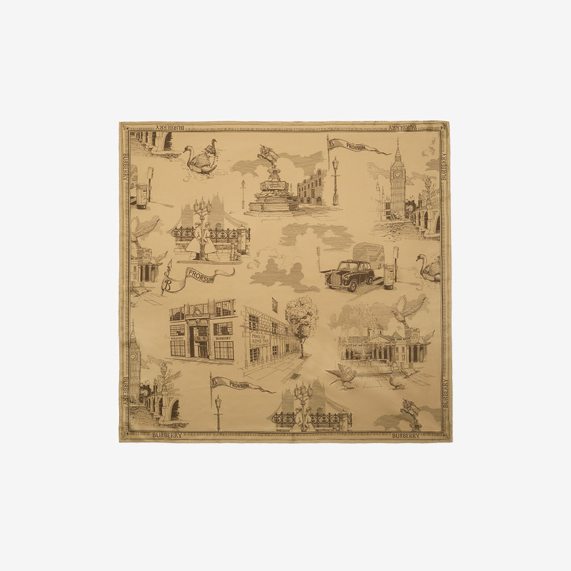 London Landmarks Silk Scarf 1