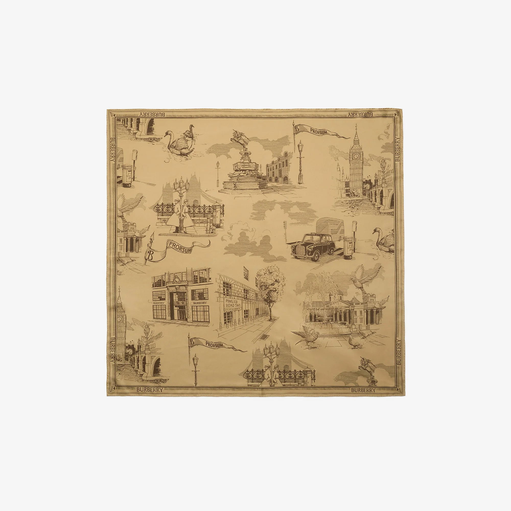 London Landmarks Silk Scarf - 1