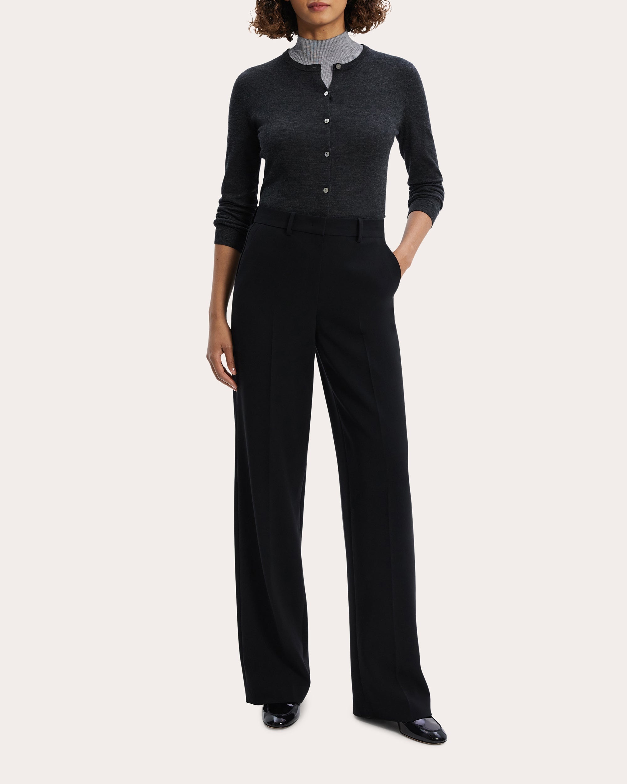 Straight-Leg Crepe Pants - 3