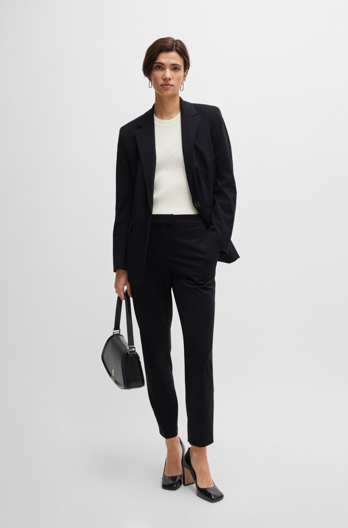 RELAXED-FIT JACKET IN CREASE-RESISTANT STRETCH JERSEY - 3