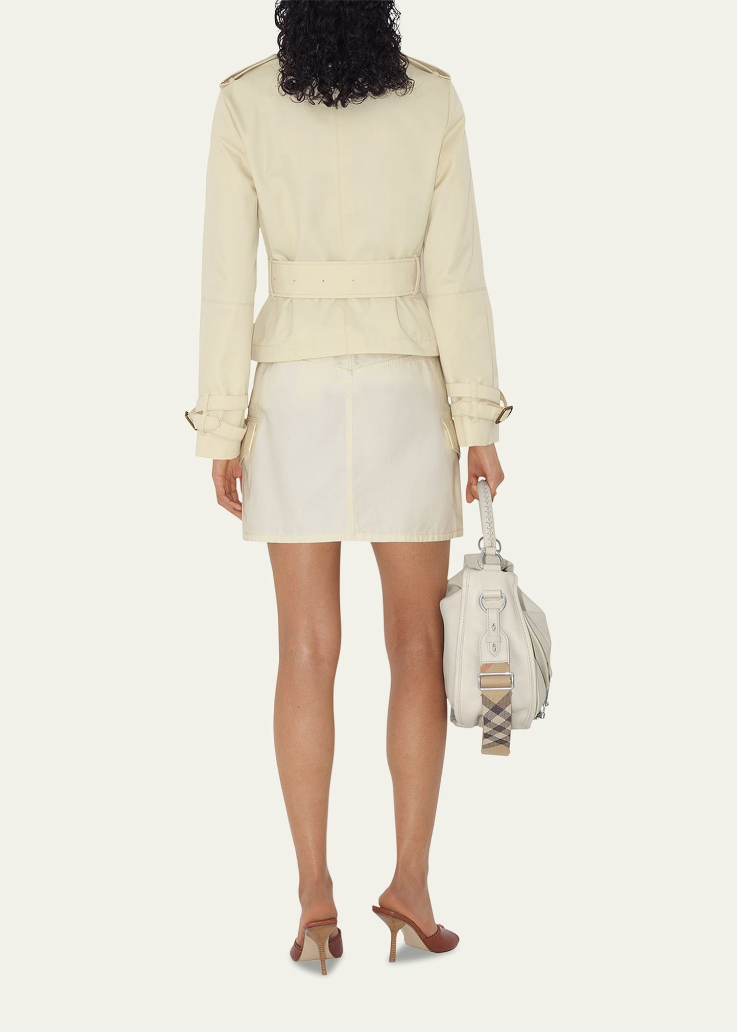 Double-Breasted Belted Trench Jacket - 3
