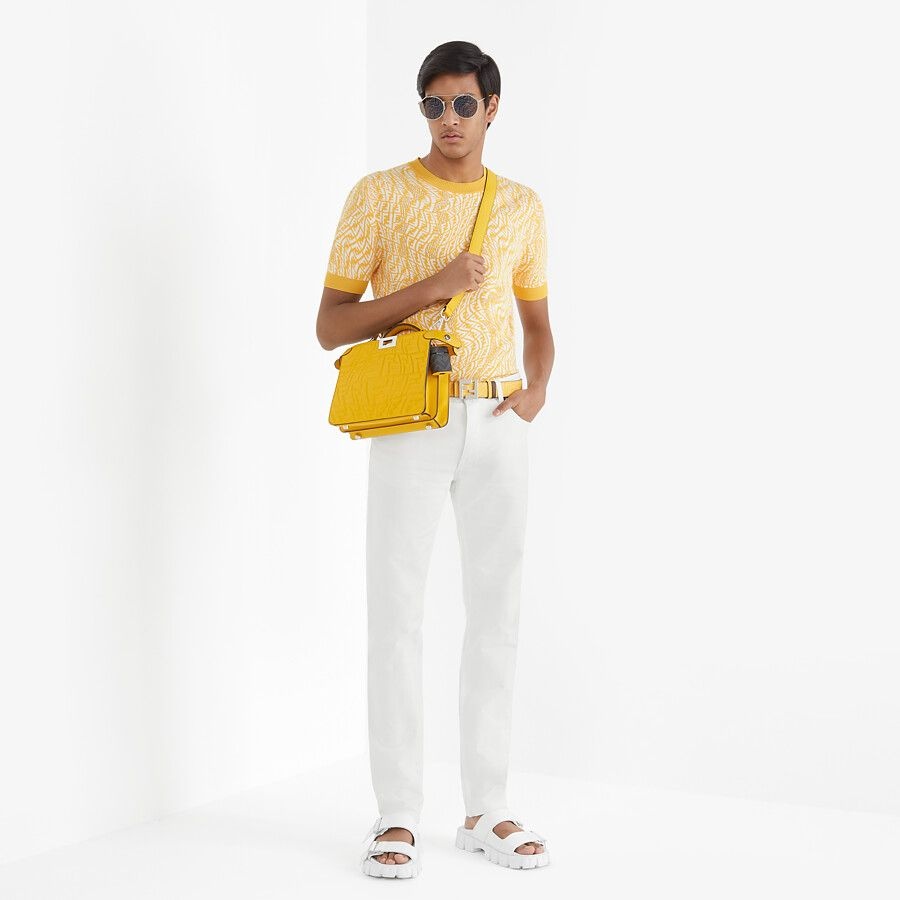 Yellow nappa leather bag - 7