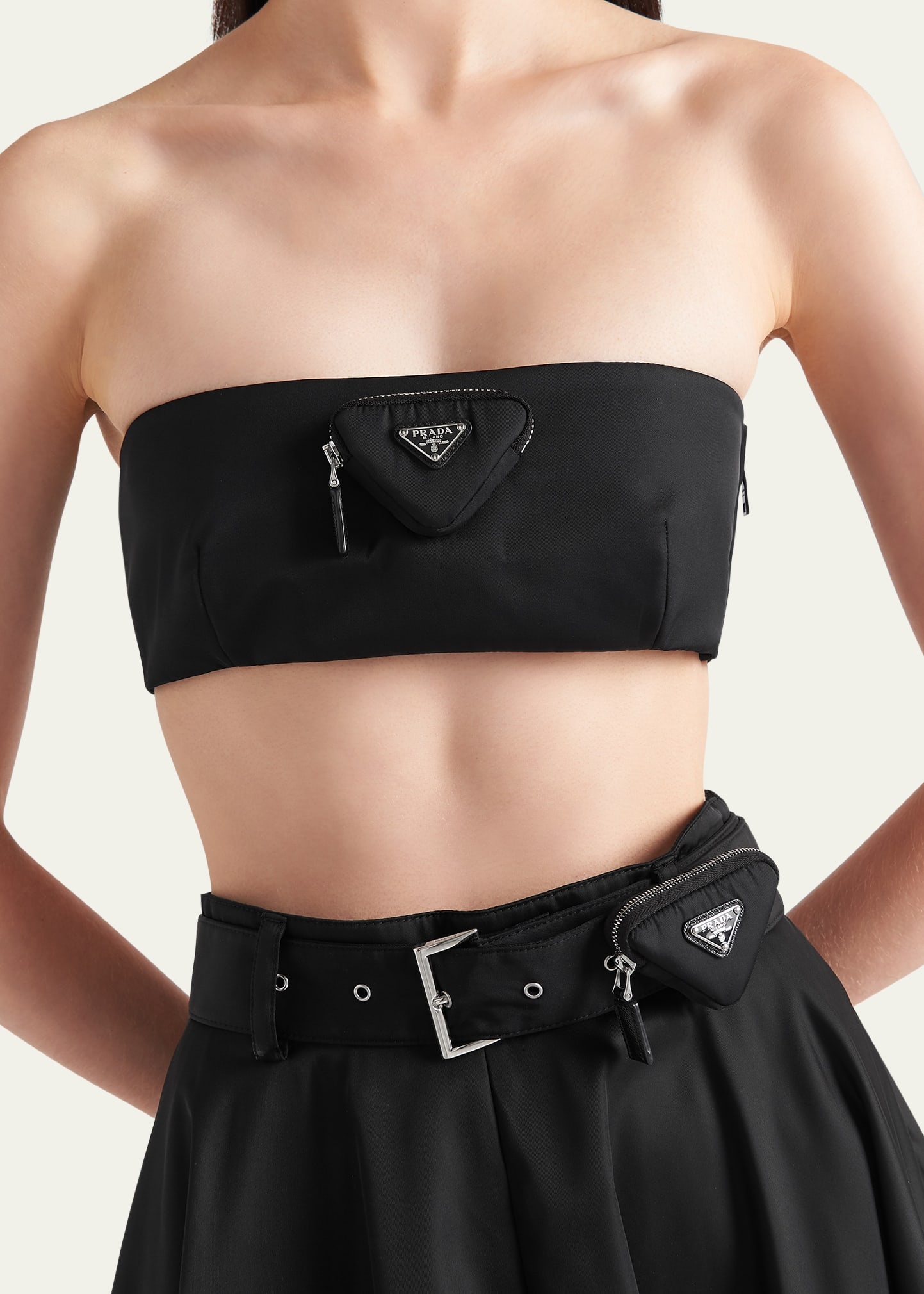 Re-Nylon Bandeau Top with Pocket - 4
