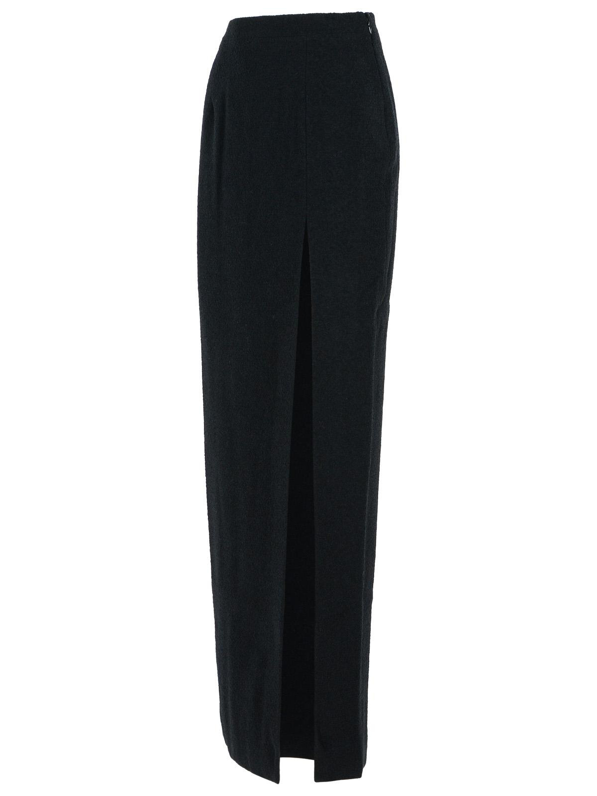 Alessandra Rich Long Skirt In Black Virgin Wool Blend Women - 2
