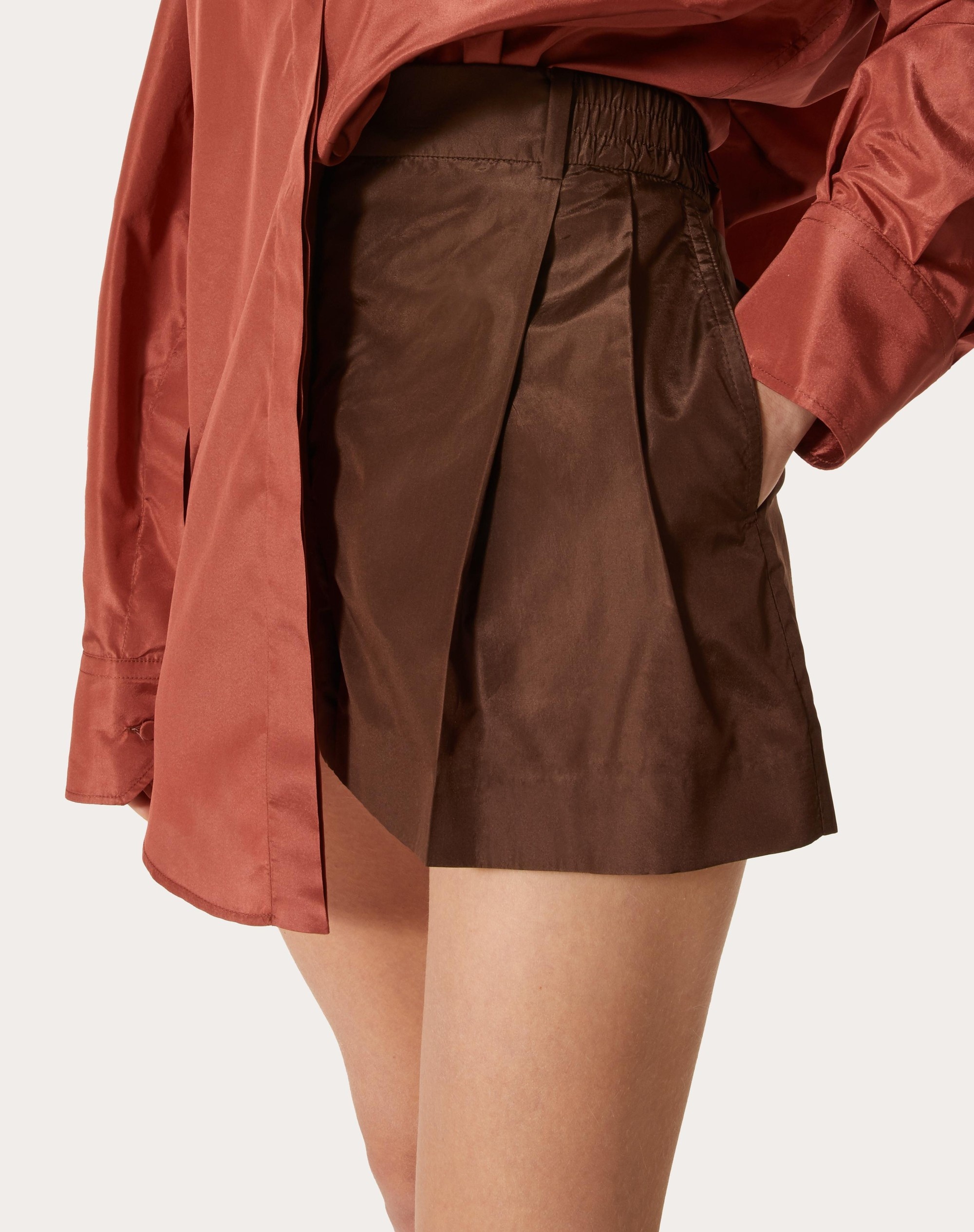 WASHED TAFFETA SHORTS - 5