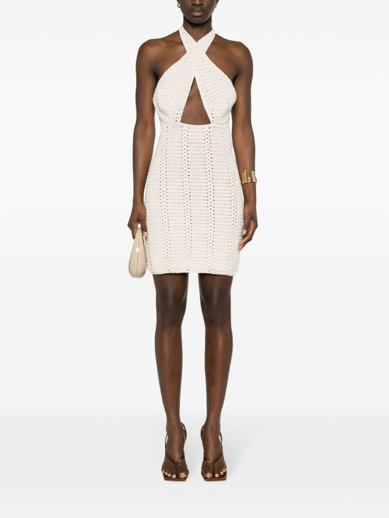 THE MANNEI crochet-knit dress outlook