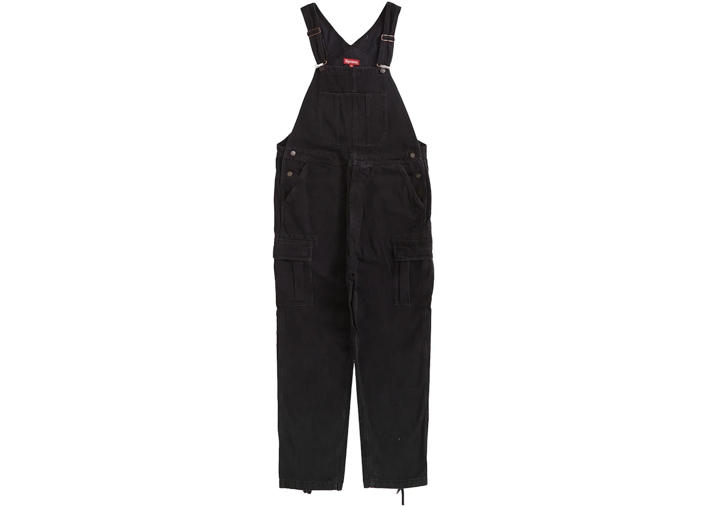 Supreme Cargo Denim Overalls Black - 1