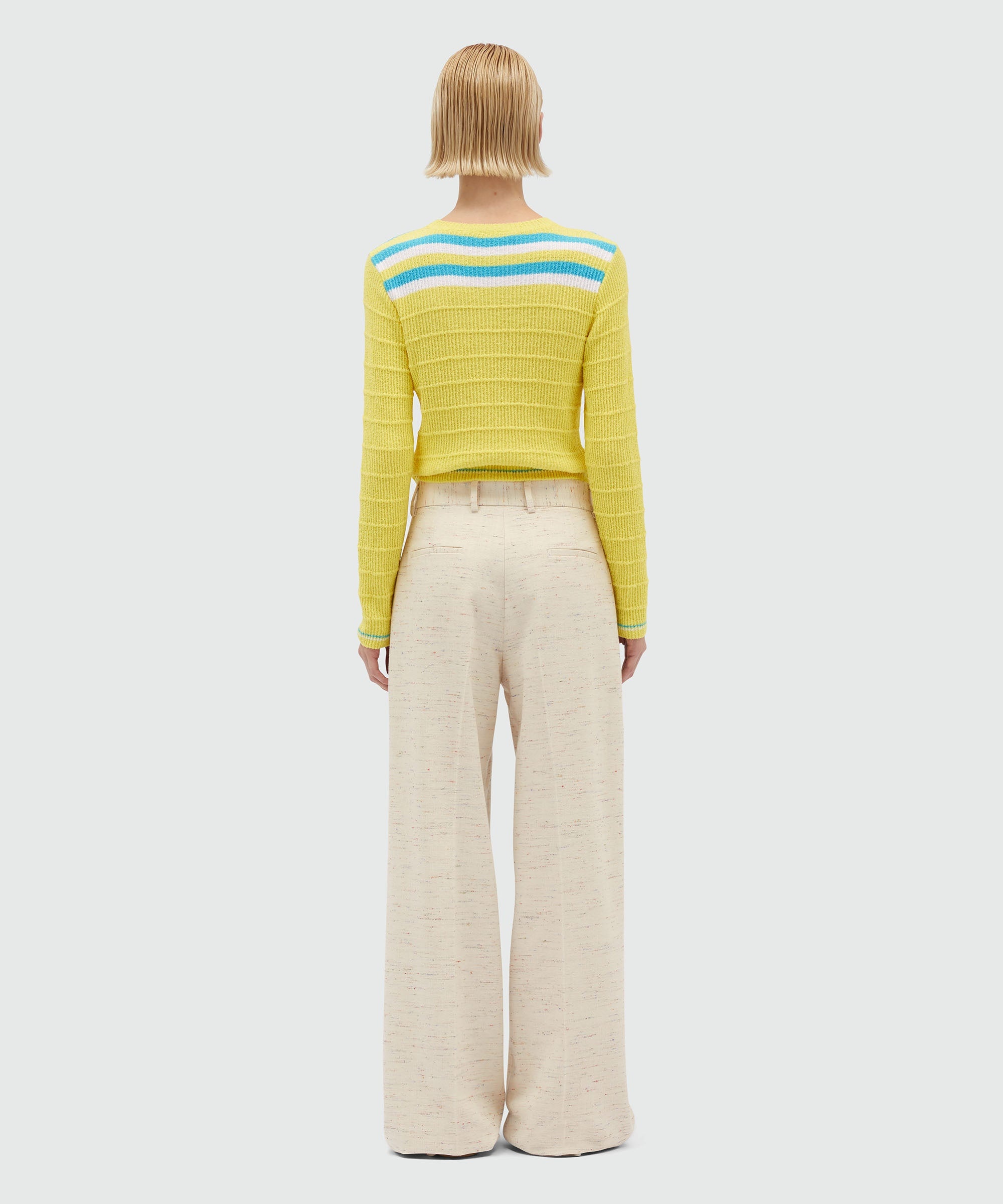 Palazzo trousers in fancy gabardine - 3