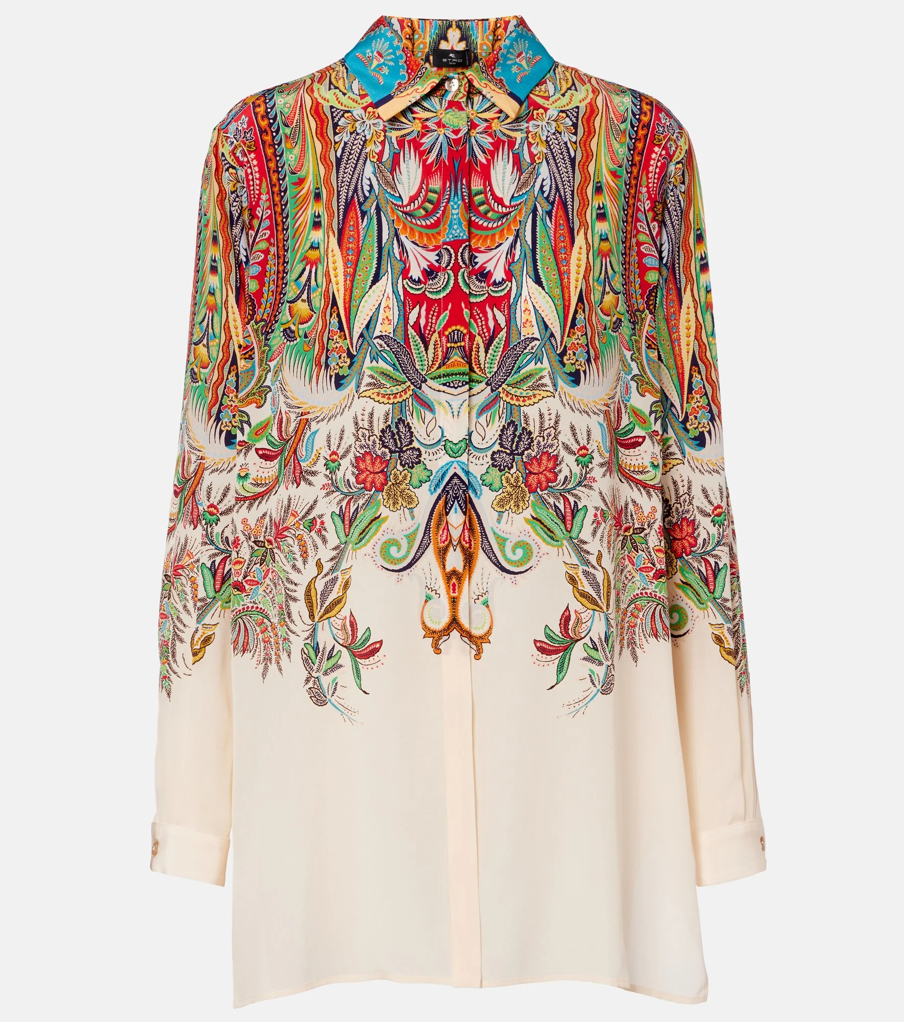 Printed silk shirt - 1