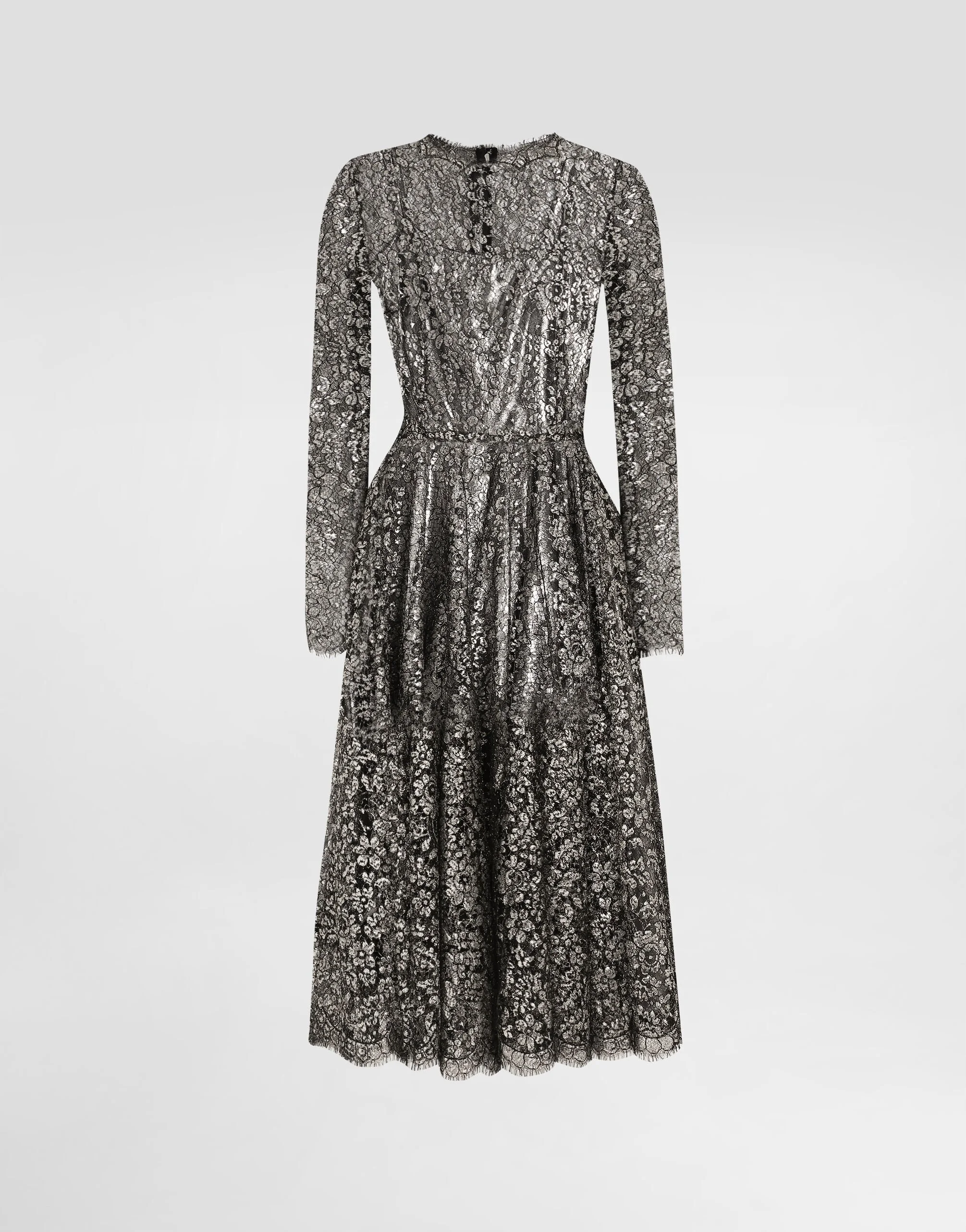 Lamé lace dress - 1