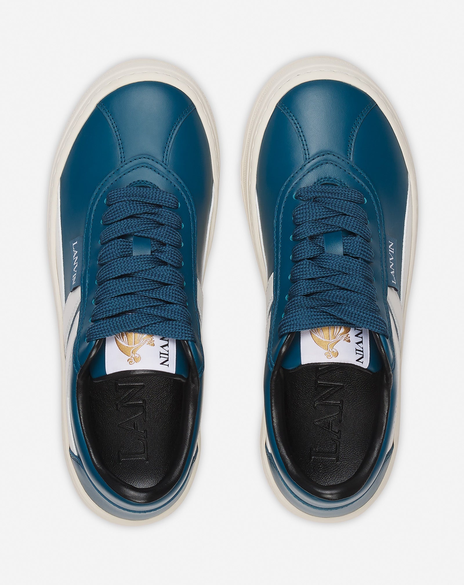 LANVIN CASH LEATHER SNEAKERS - 3