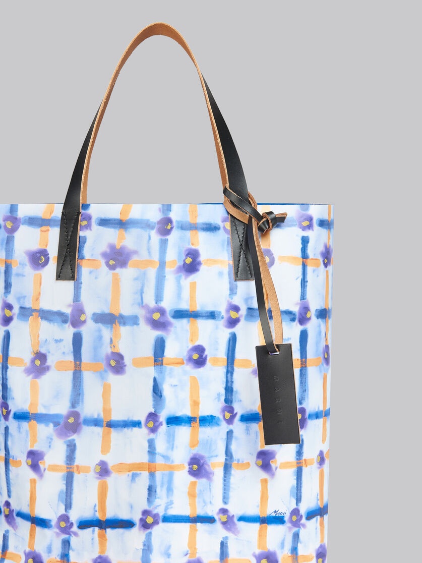 BLUE TOTE WITH SARABAND PRINT - 4
