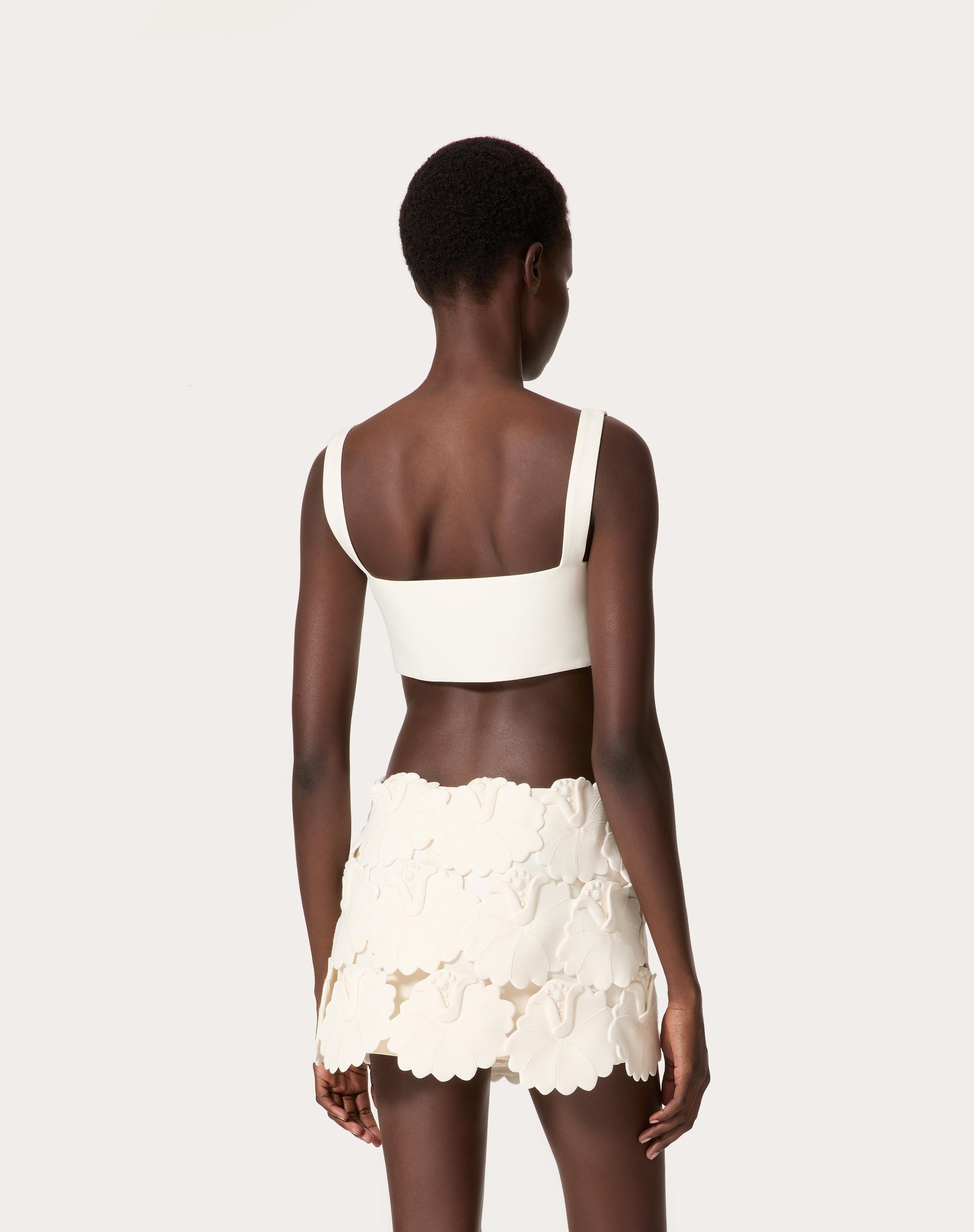 EMBROIDERED CREPE COUTURE BRALETTE - 4