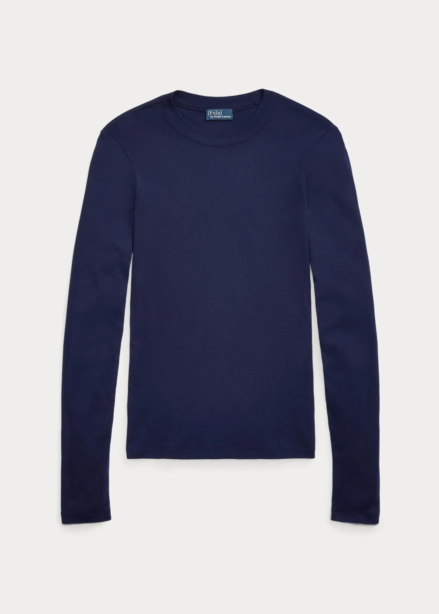 Slim Fit Stretch Cotton Long-Sleeve Tee - 1