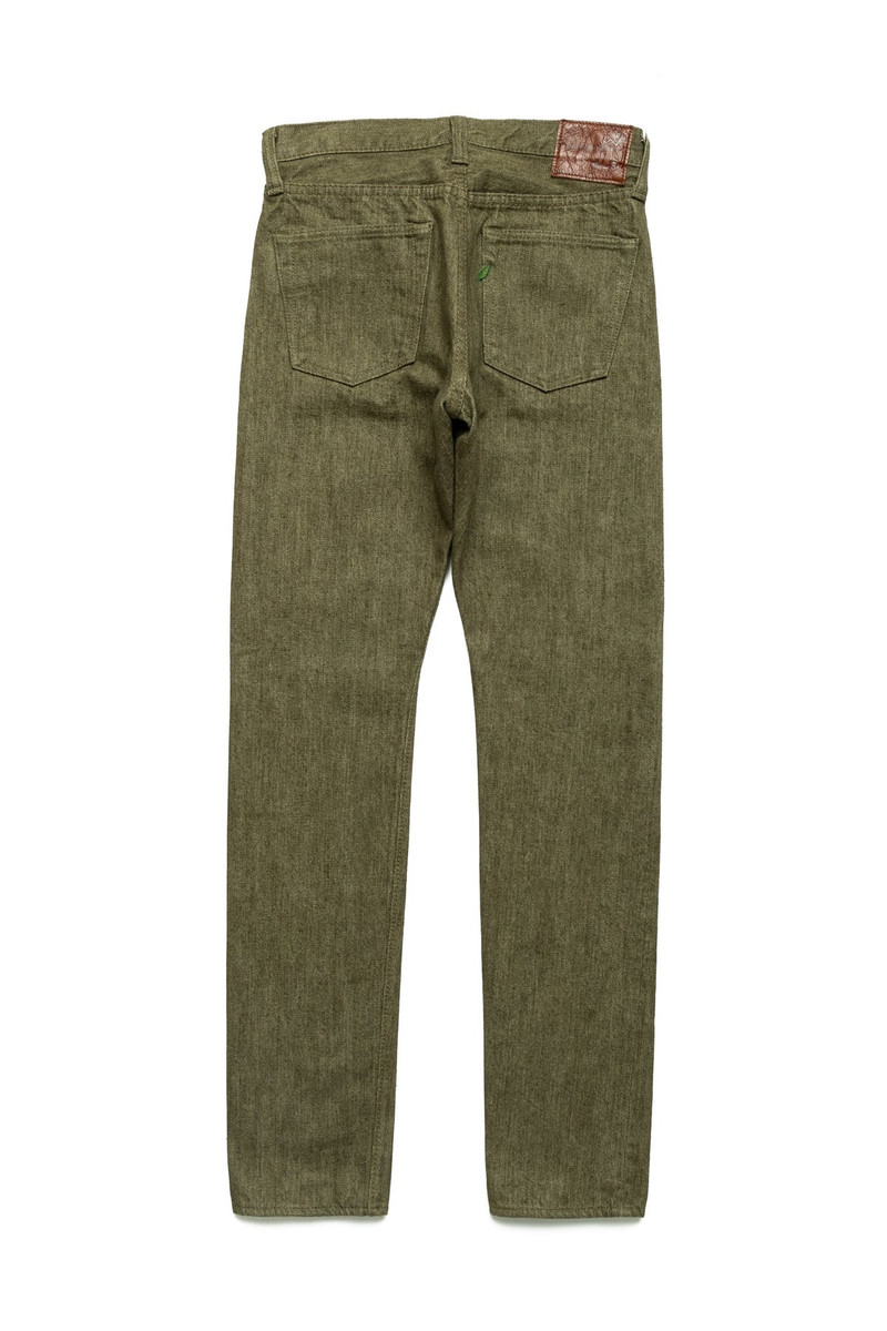 Pure Blue Japan OL-14oz-019 14oz Olive Selvedge Denim Relax Tapered outlook