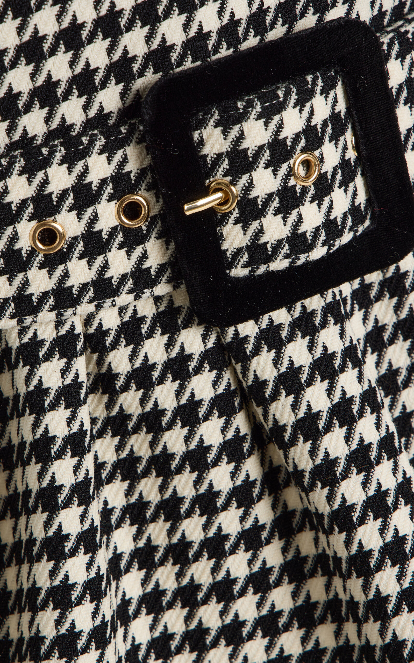Tilda Houndstooth Wool-Blend Top black/white - 5