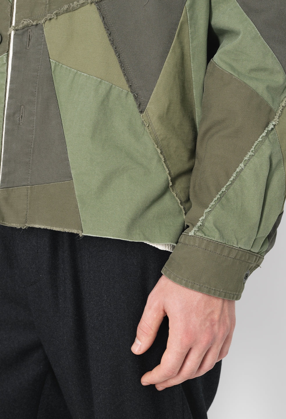 PATCHWORK MILITARY OVERSHIRT - 9