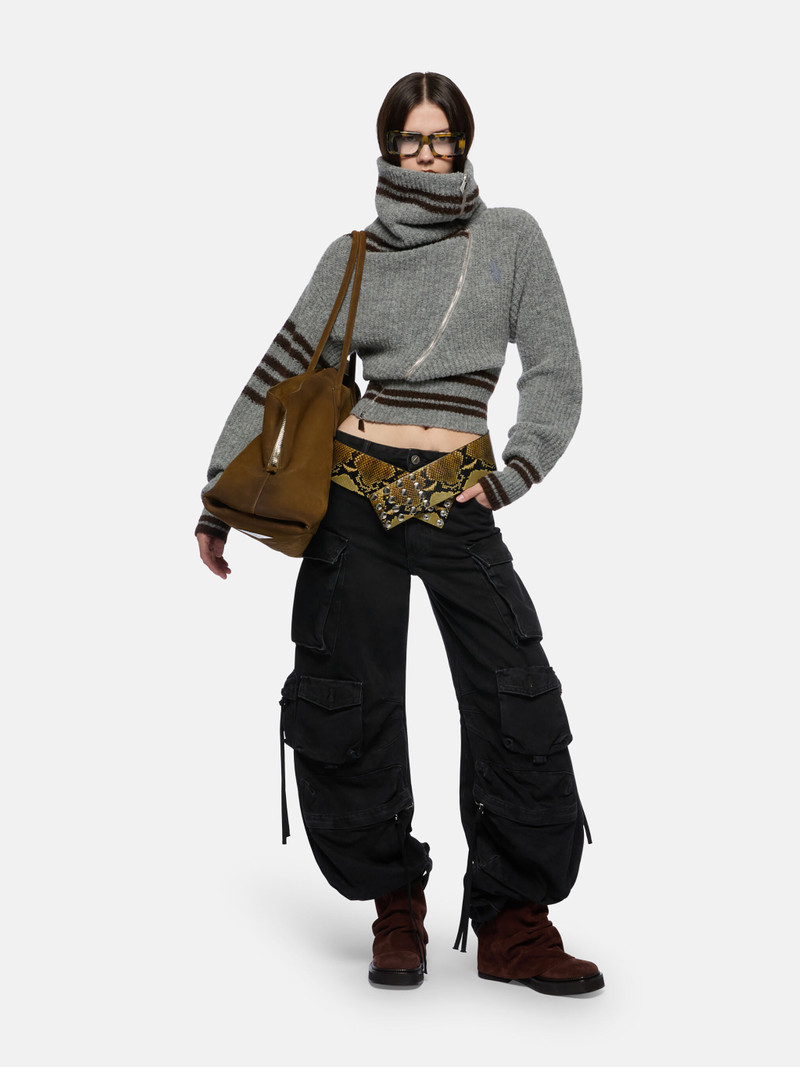 THE ATTICO ''FERN'' BLACK LONG PANTS outlook