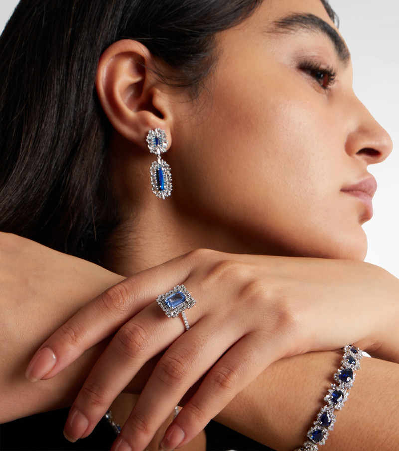 18kt white gold ring with sapphires and diamonds 3