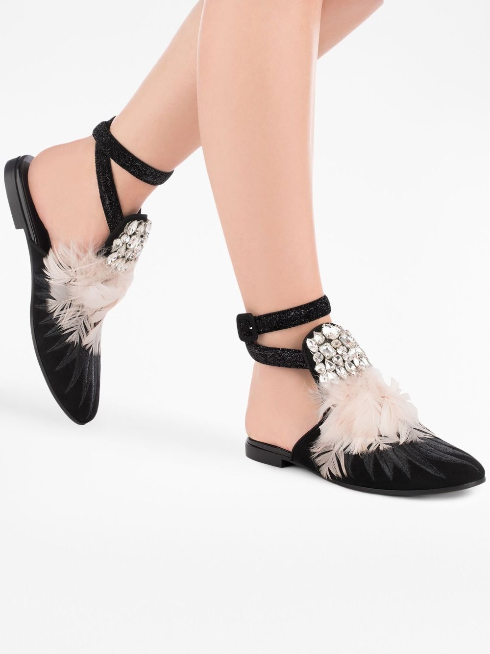 Gioia crystal-embellished flat sandals - 3