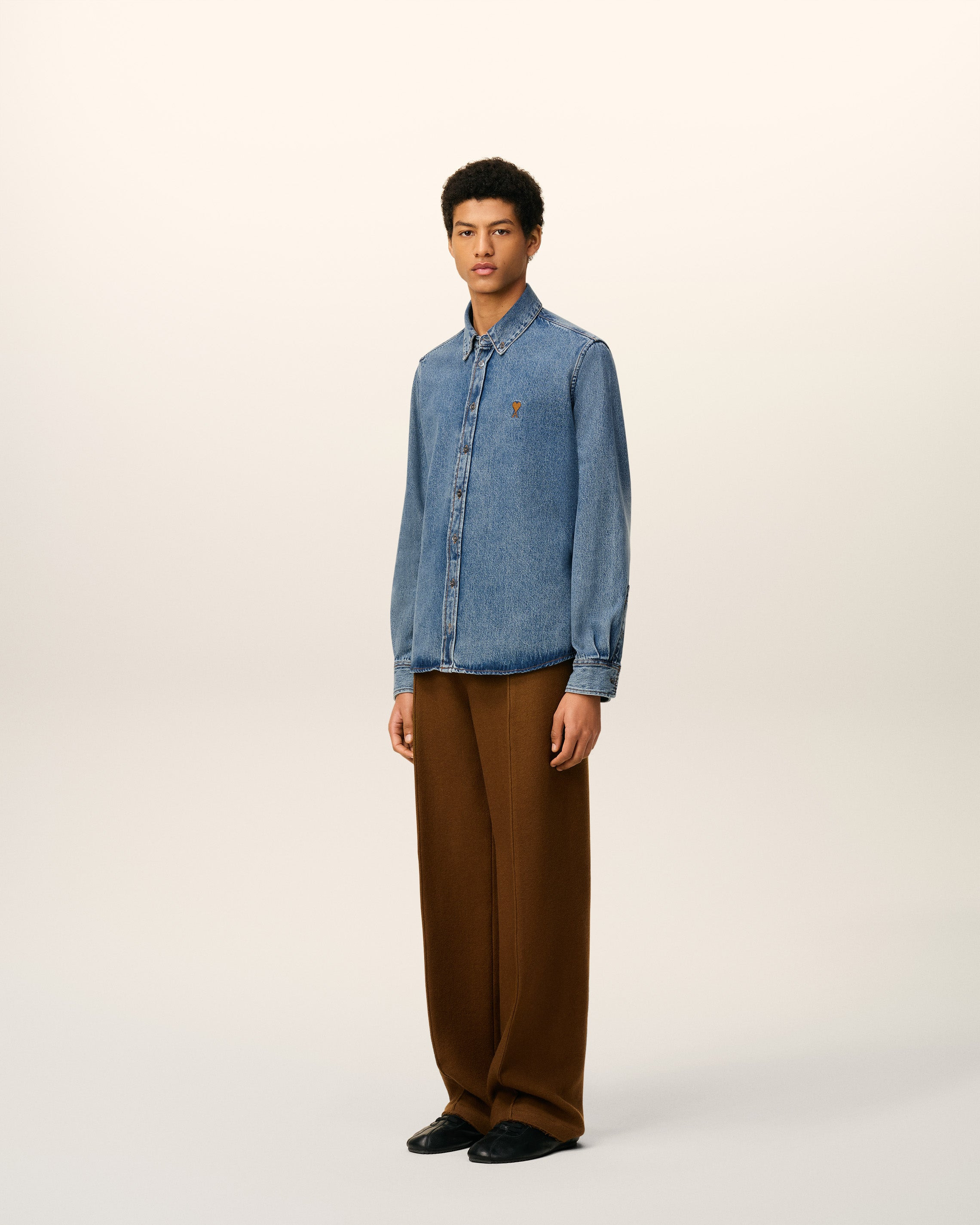 BLUE COTTON BUTTON DOWN AMI DE COEUR SHIRT - 6