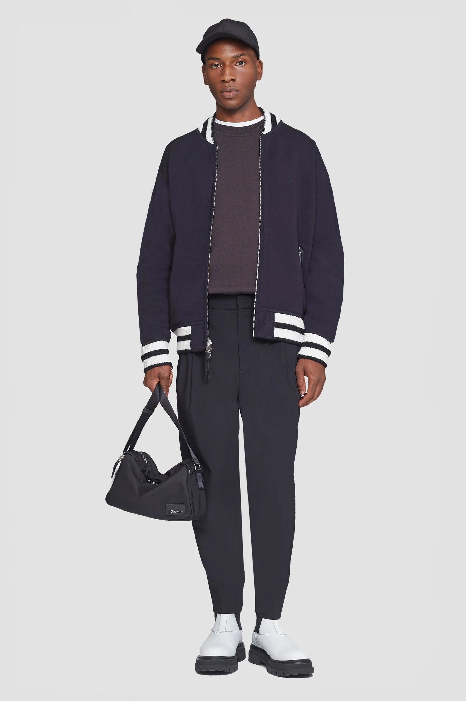 Reversible Knit Varsity Jacket - 1