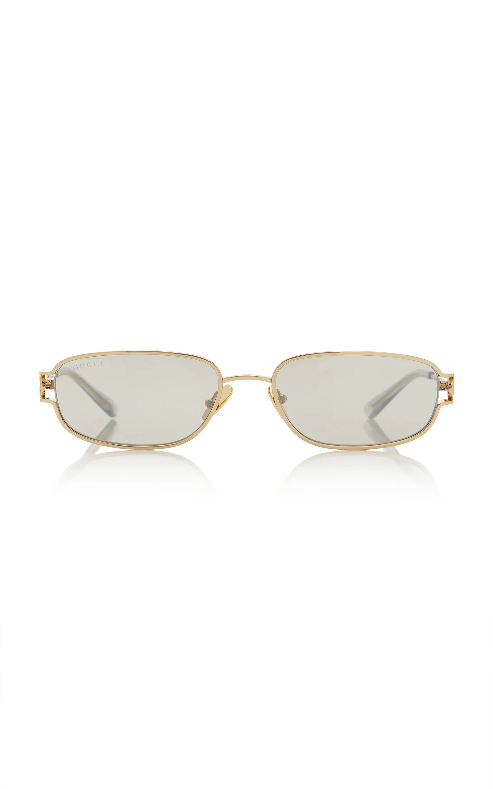 Square-Frame Metal Sunglasses - 1