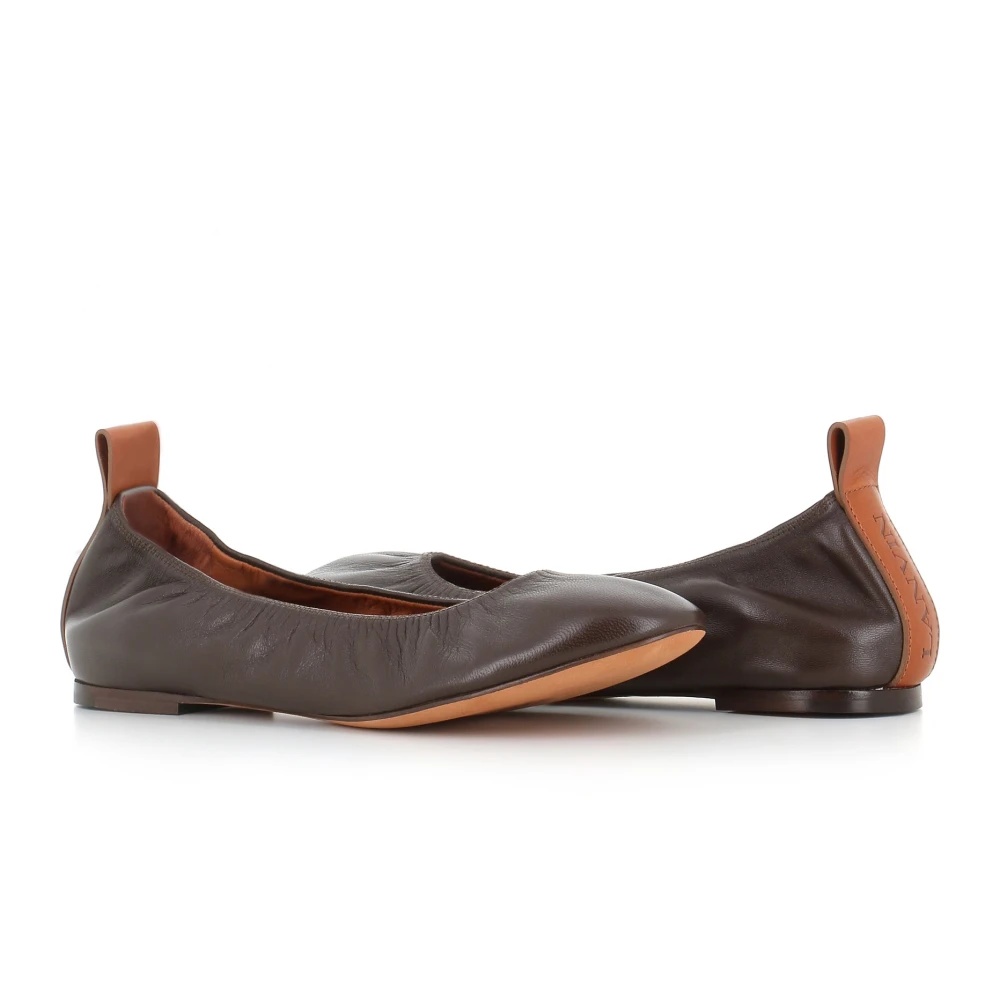 DARK BROWN BALLERINA FLATS - 2