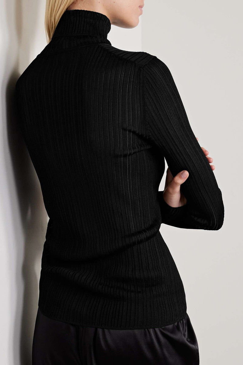 Ribbed-knit turtleneck top 3