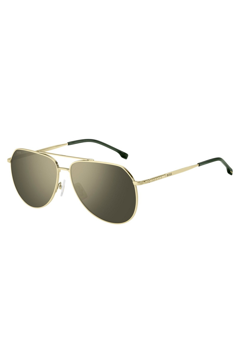 GOLD-TONE SUNGLASSES WITH TUBULAR TEMPLES 1