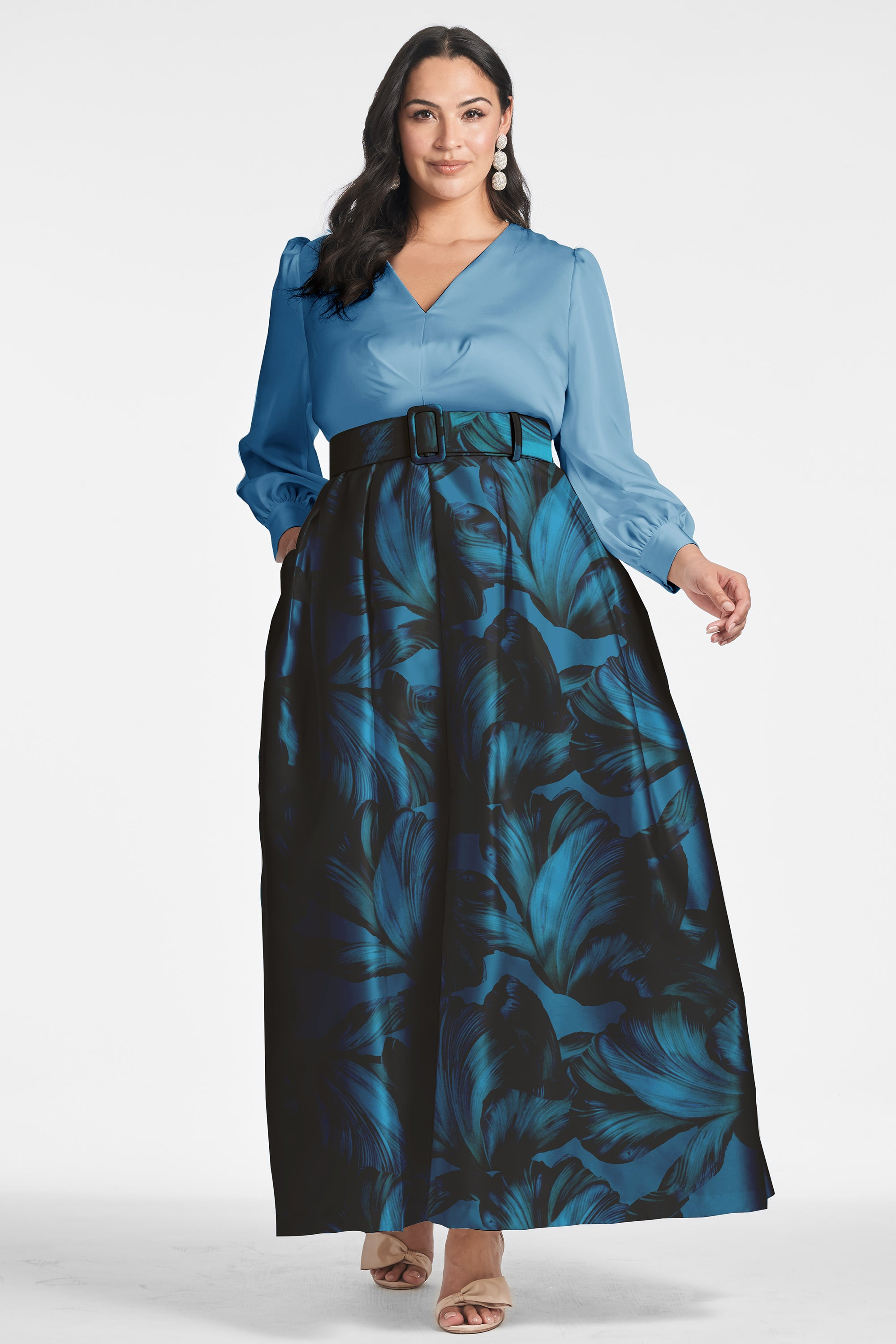Zoe Gown - Smokey Slate/Tonal Petal - 5