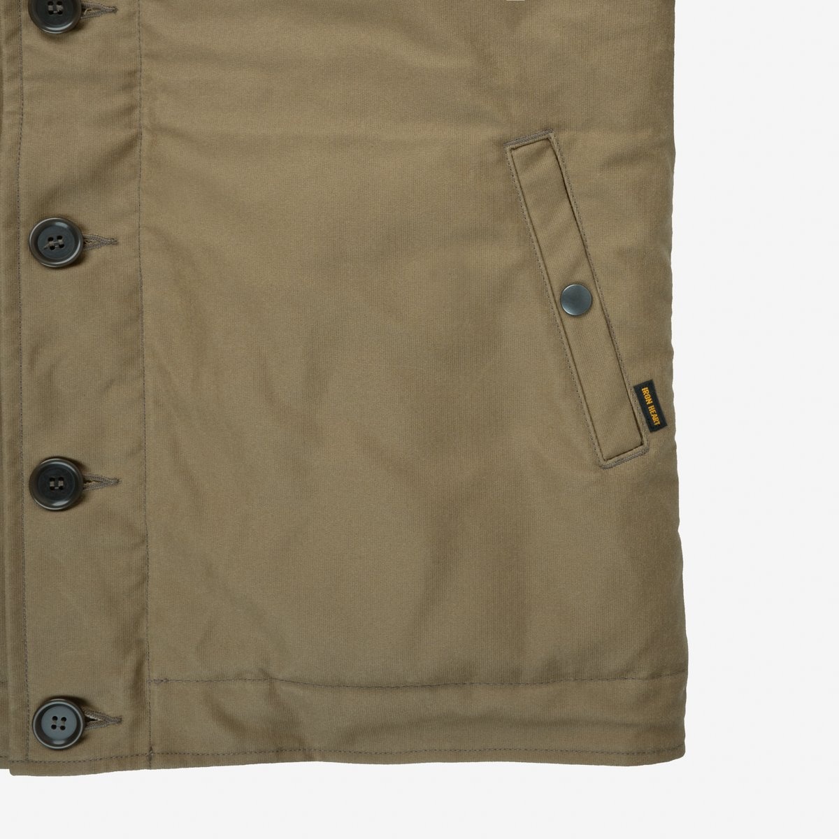 IHM-37-KHA Oiled Whipcord N1 Deck Jacket Khaki - 4