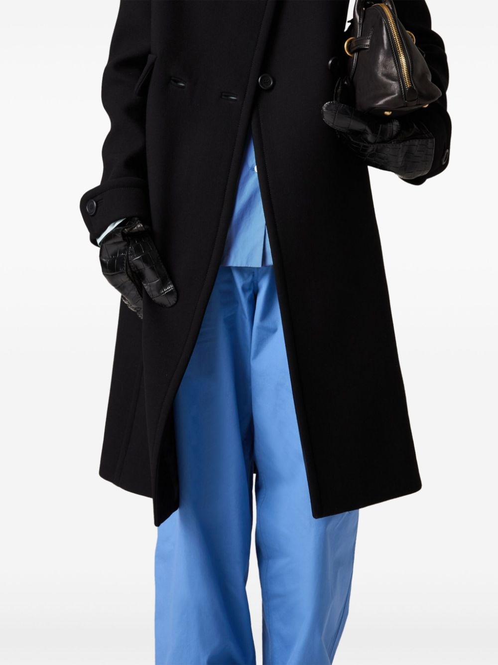 embroidered-logo poplin trousers - 5