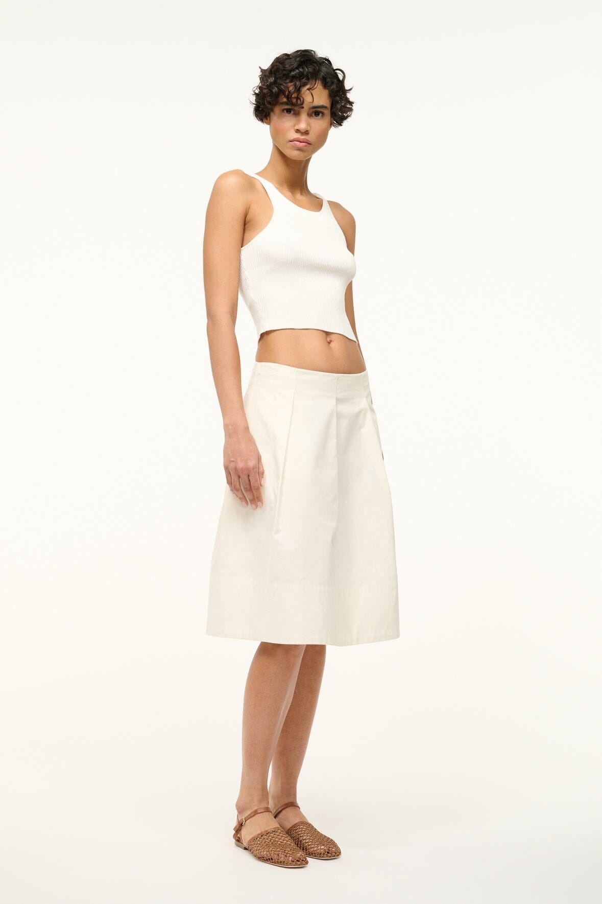 STAUD LONDON SKIRT IVORY - 2