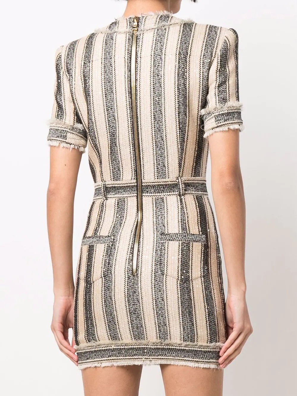 stiped pique dress - 4