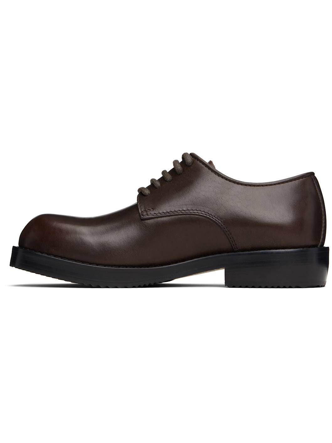 Brown Leather Derbys - 3