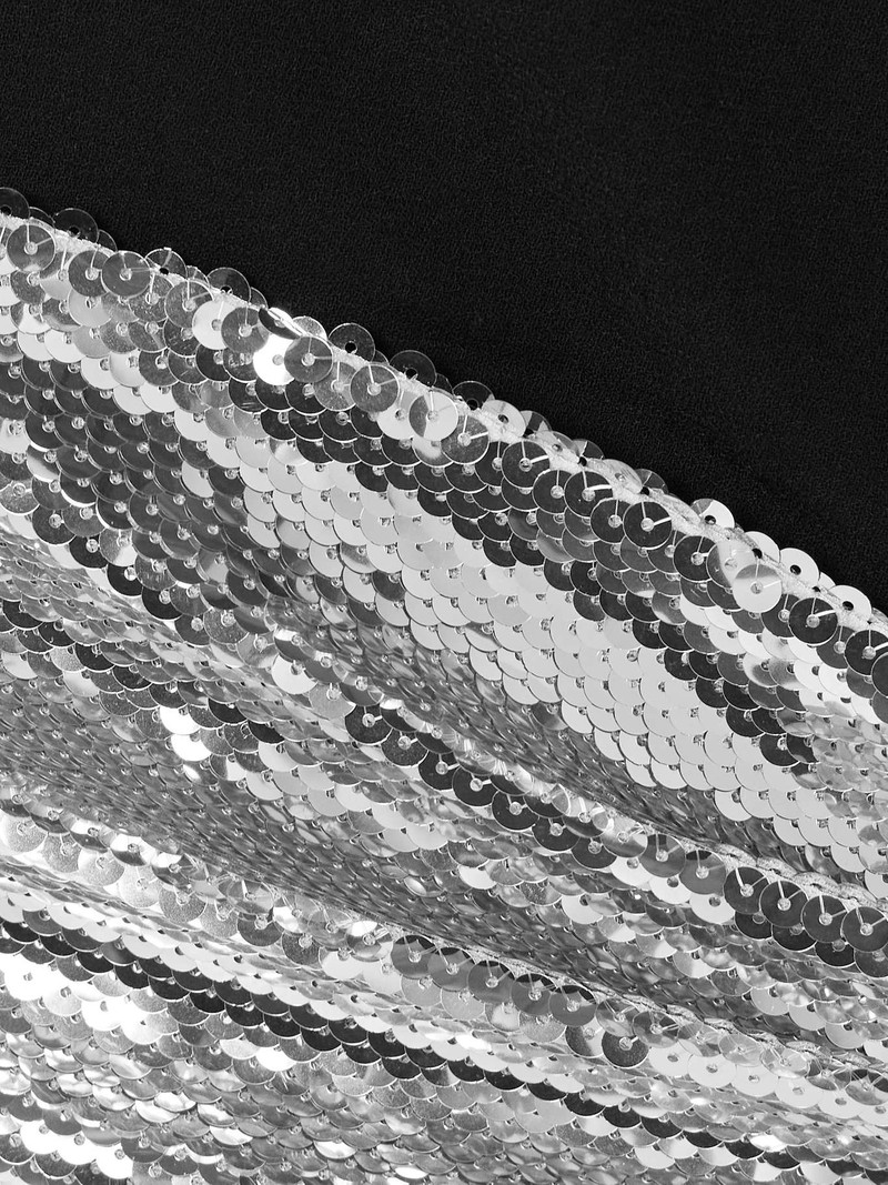 Mia asymmetric gathered sequined tulle and crepe mini dress 4