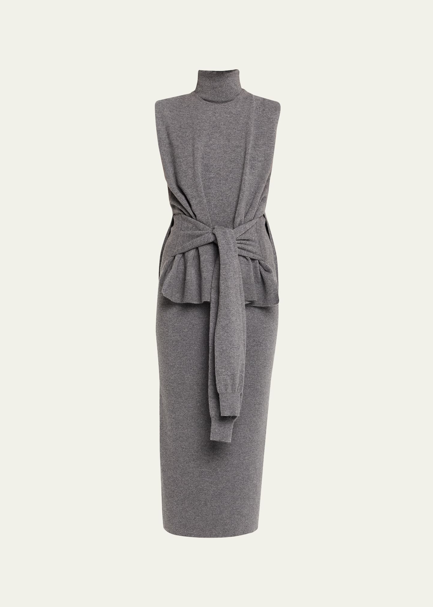 Double-Layer Cashmere-Wool Dress - 1