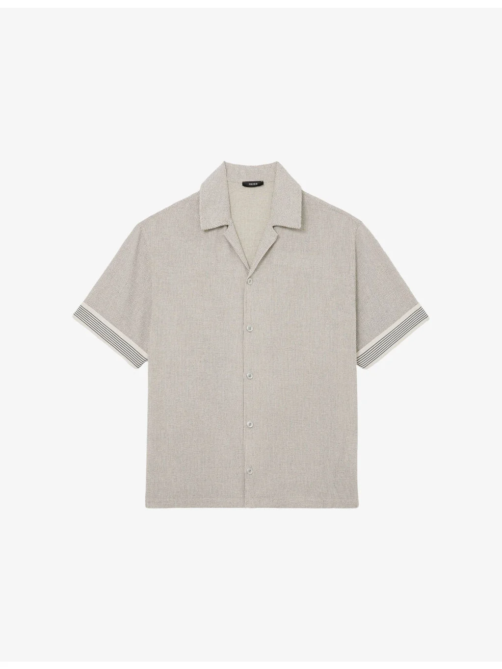 Dornie Striped-Trim Stretch-Woven Shirt - 1