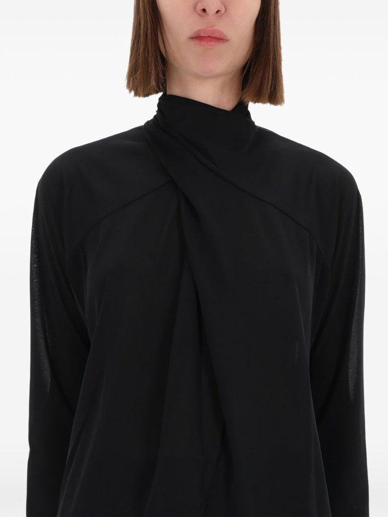 VERSACE JEANS COUTURE draped high-neck top outlook