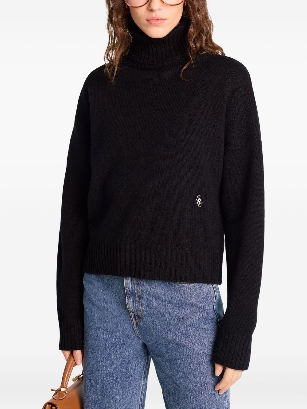 logo-embroidered jumper - 3