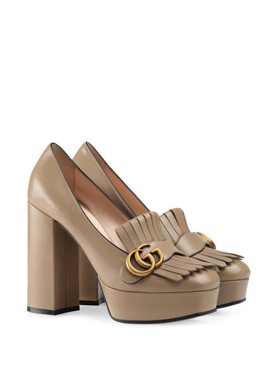 GUCCI fringe platform pumps outlook