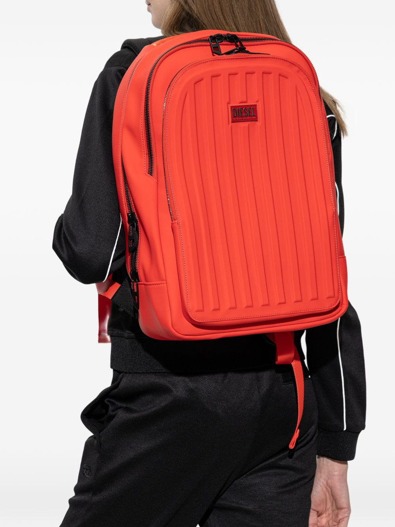 ribbed logo-plaque backpack 3