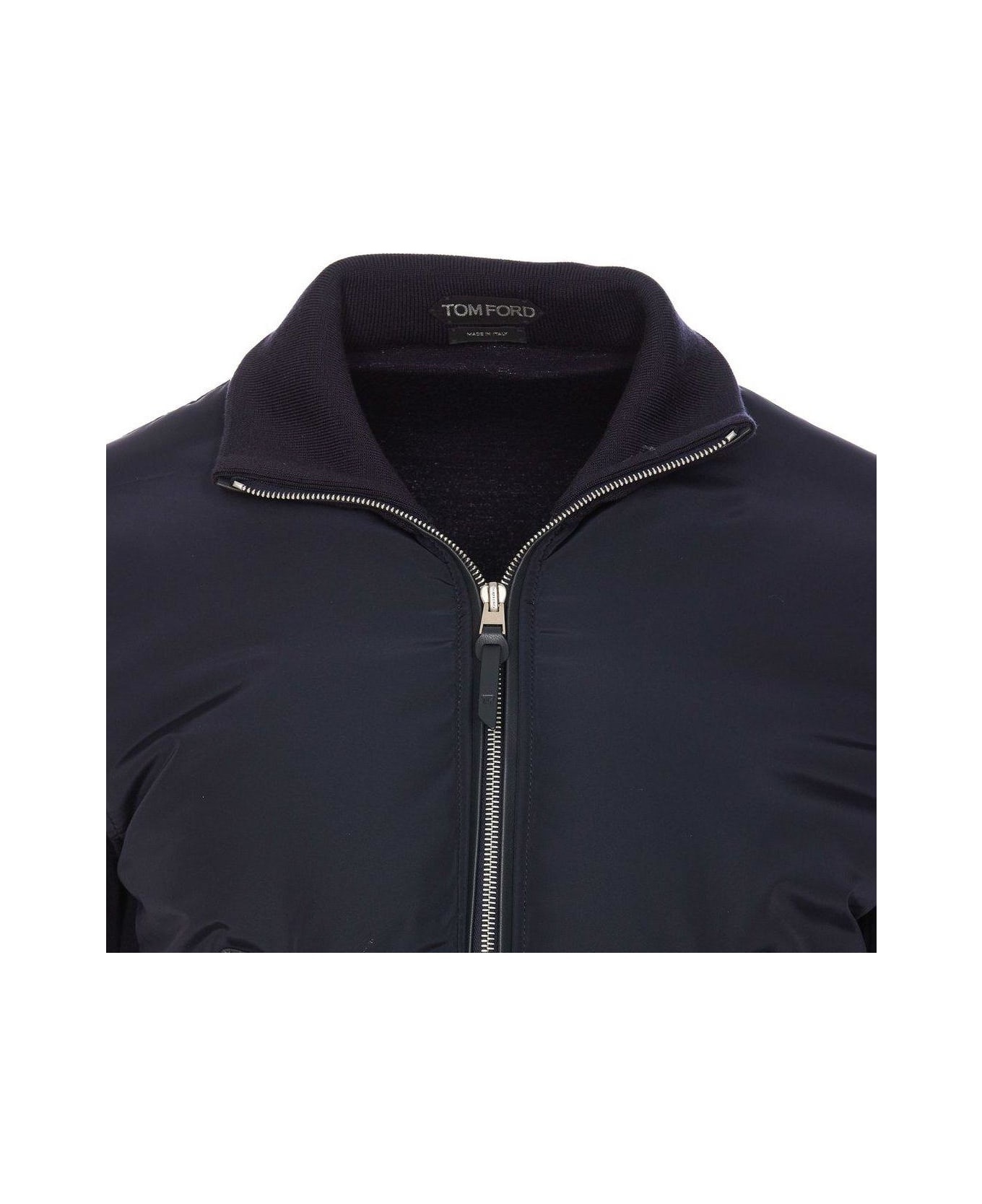 High-neck Zipped Jacket - 4