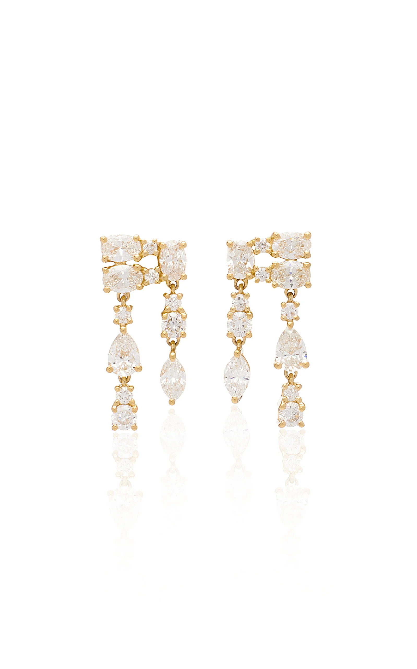 Maya 18K Yellow Gold Diamond Earrings - 1